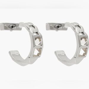 All Saints Small Huggie crystal hoop earrings